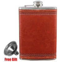 valentine gifts for him 9 oz flasks for liquor for men stainless steel leather hip flask personalized whiskey wine alcohol flask