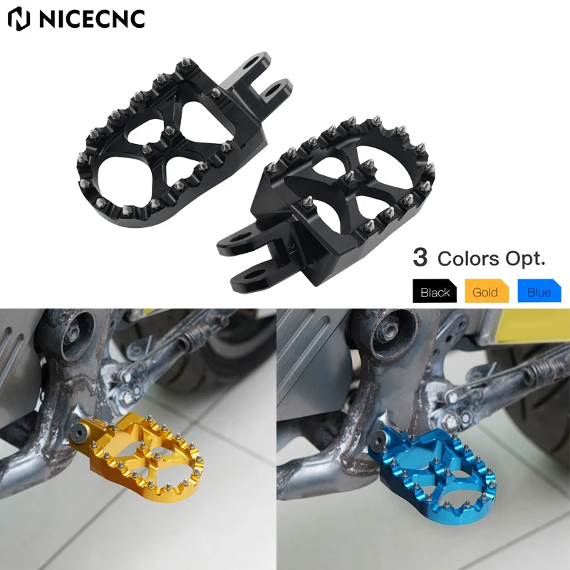 NICECNC Footpeg Foot Pegs Rests Pedal For Suzuki DRZ400S DRZ400SM DRZ 400S 400SM 2000-2022 2021 2020 2019 Motorcycle Accessories