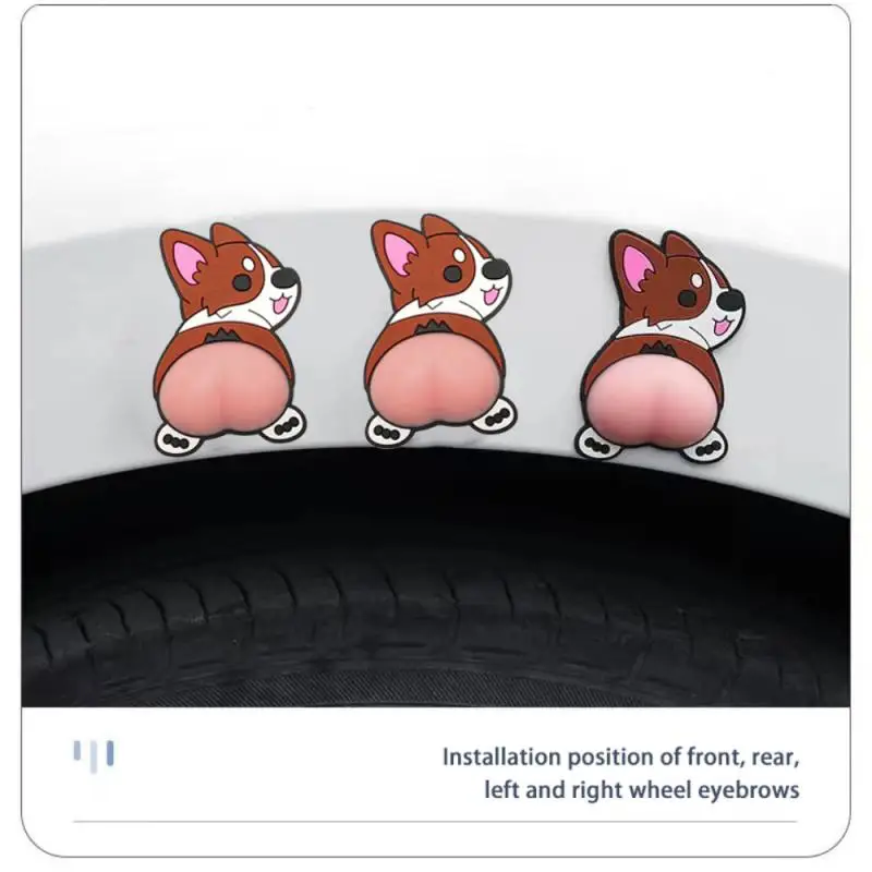 2Pcs 3d Silicone Door Anti-collision Tape Cute Butt Opening Anti- Rubbing Protection Stickers Cartoon Side | Дом и сад