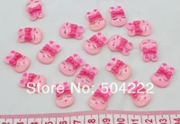 250pcs glitter pink color kawaii glitter sleepy girl bunny rabbit cabochon pink shiny wholesale free shipping