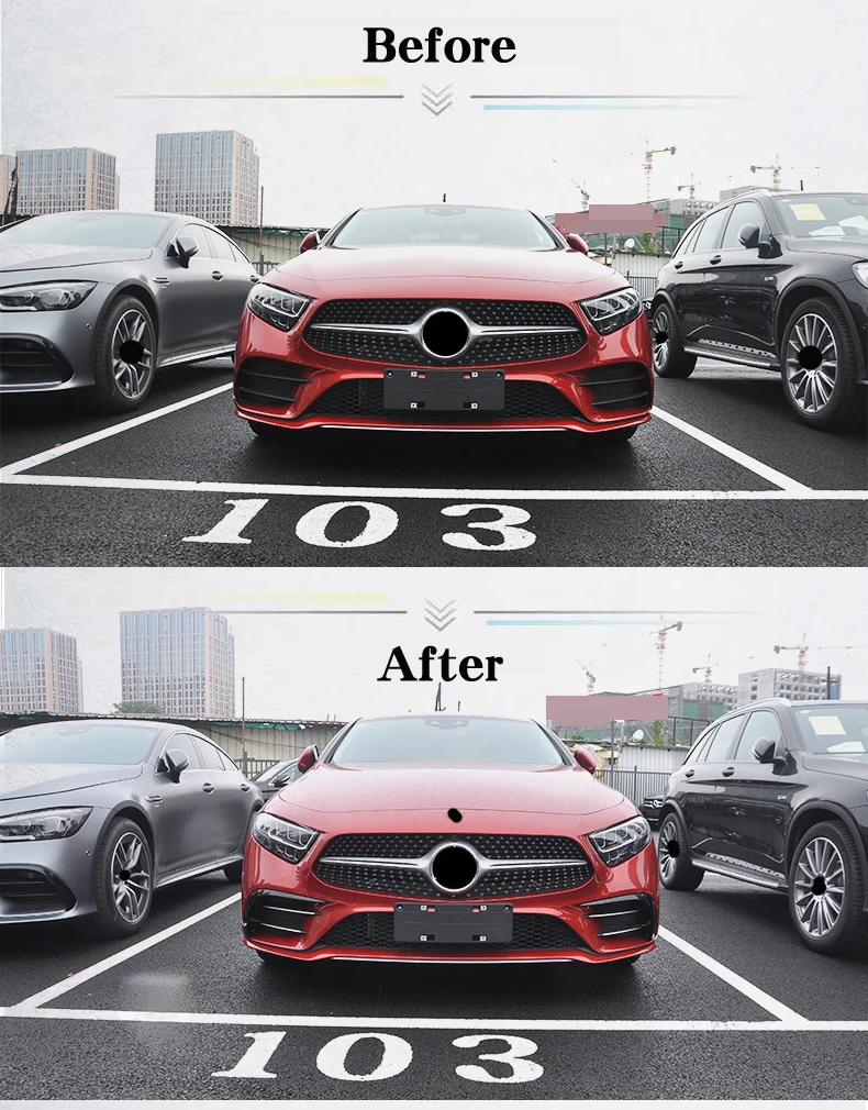 Для Mercedes cls c257 автомобильные наклейки из углеродного волокна cls передний декоративный бампер аксессуары противотуманные фары яркая полоса