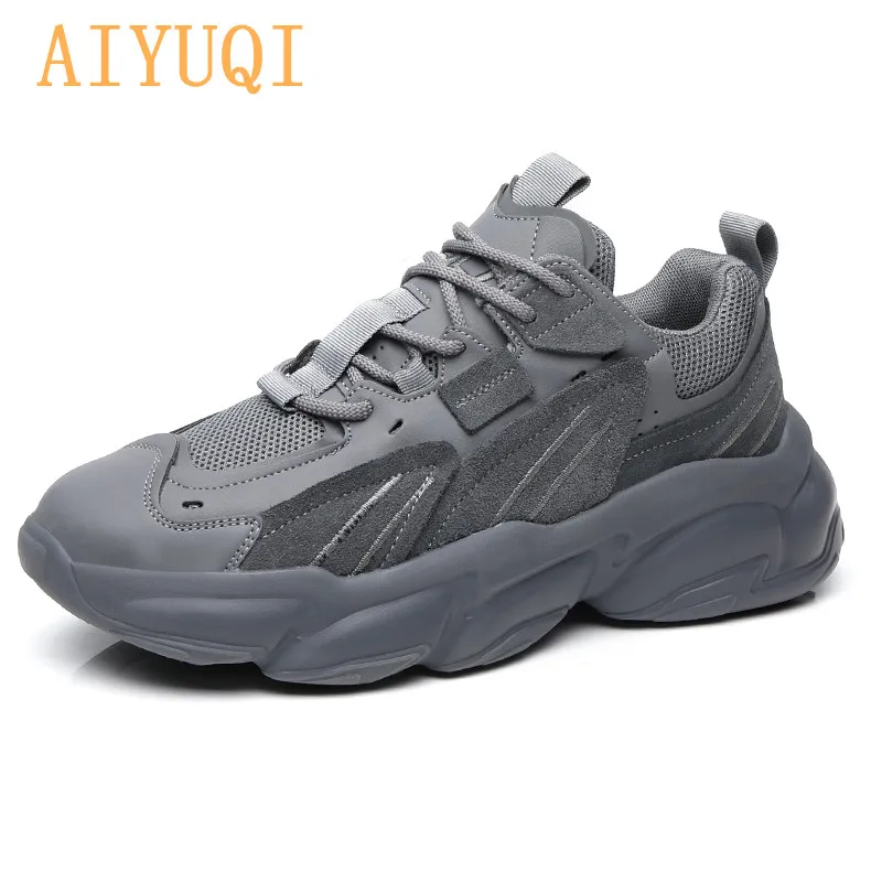 

AIYUQI Men's Shoes Sneakers Summer All-match Breathable Thick-soled Loafers Shoes Male Non-slip Comfortable Men's Trendy Shoes