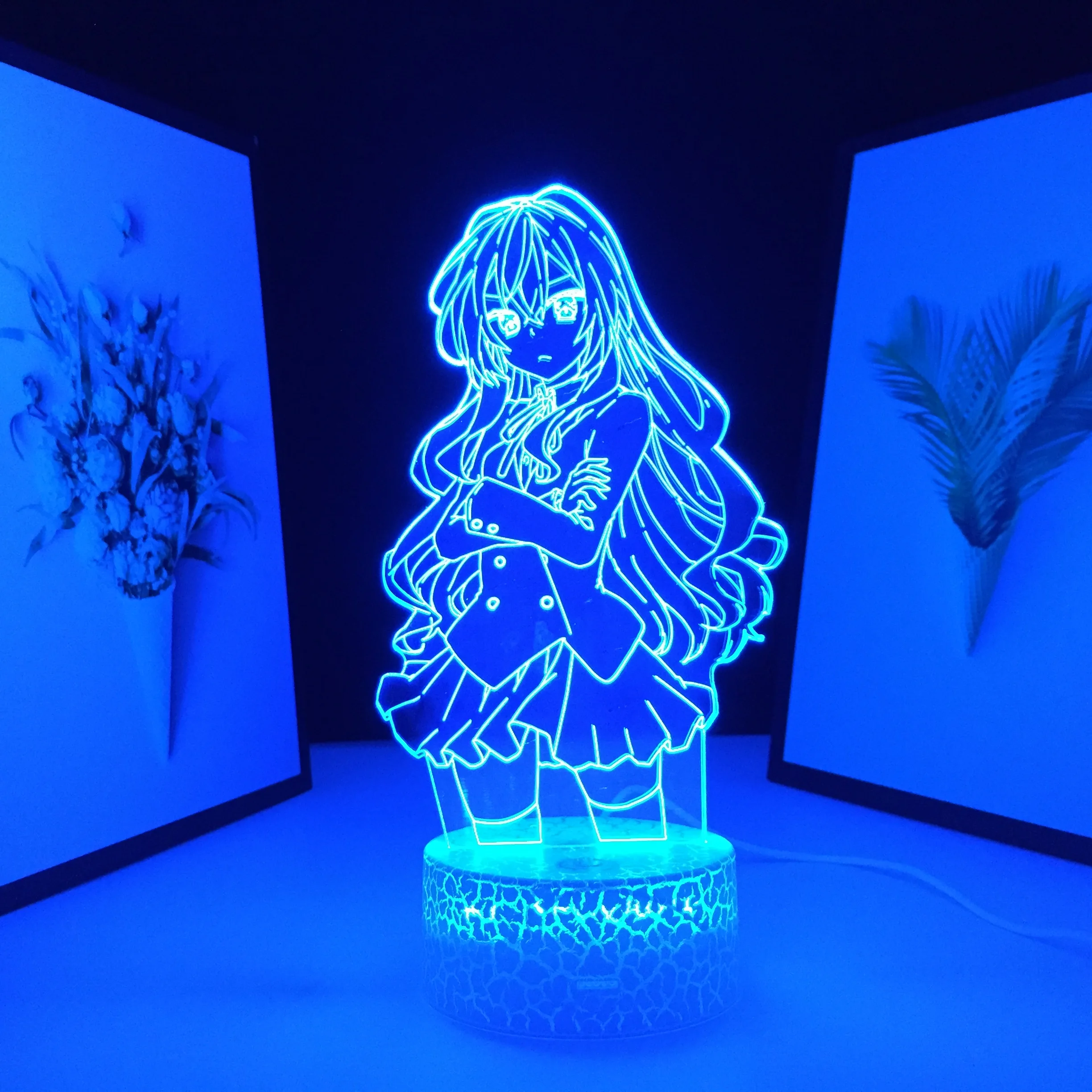 

Toradora Taiga Aisaka Anime LED Light for Kids Brithday Gift Bedroom Decor Night Light Manga TIGER X DRAGON Room Desk 3D Lamp
