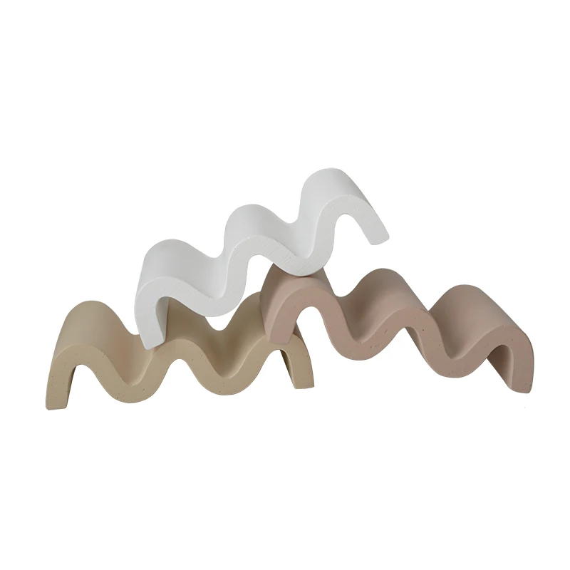 

Cement Home Decor Dish Jewelry Storage Rack Photography Jewelry Soap Dish Wavy Dish Tray Bathroom Decoration