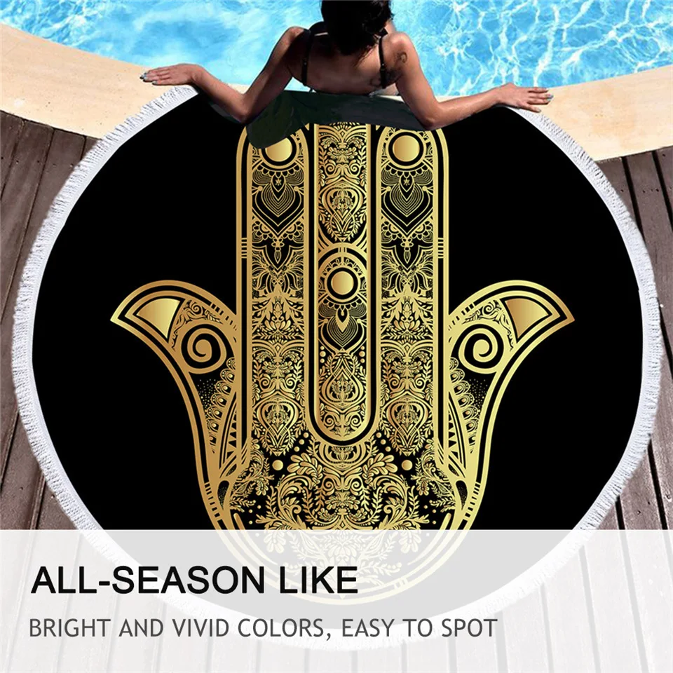 Постельное белье из микрофибры круглое пляжное полотенце для взрослых летнее