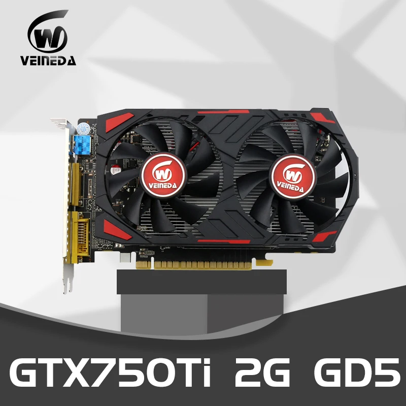 VEINEDA видеокарты 750Ti-2GD5 GDDR5 128 бит настольных ПК Графика для nVIDIA GeForce GTX 750 TI Hdmi