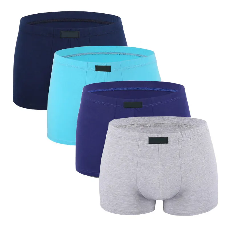 

4 шт., мужские хлопковые трусы-боксеры