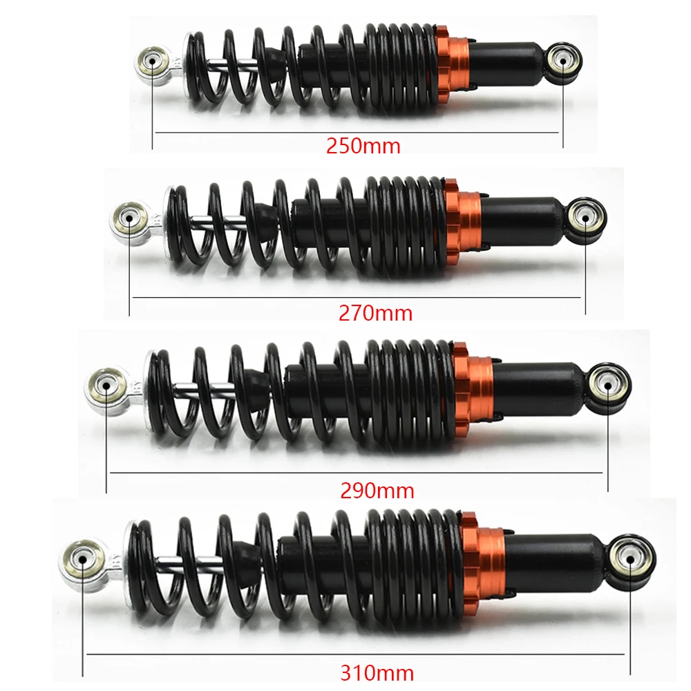 

Пружинный амортизатор для задней подвески мотоцикла, амортизатор 250/270/290/310 мм для карманного квадроцикла, внедорожника 110-125cc ATV