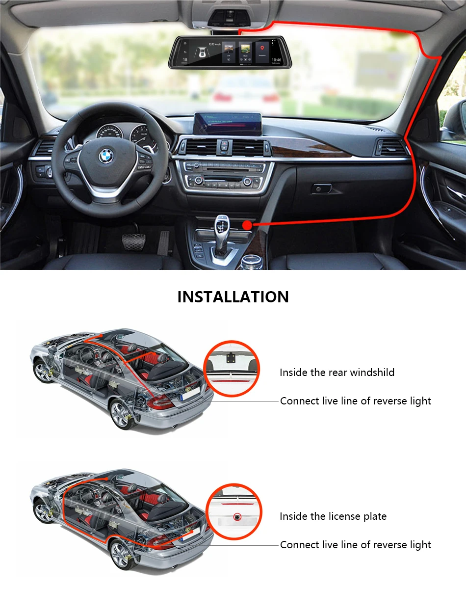 4G Android автомобильный видеорегистратор 2G ram 32G rom Dash камера ADAS gps WiFi FHD 1080P удаленный монитор рекордер зеркало заднего вида камера V9-2CH