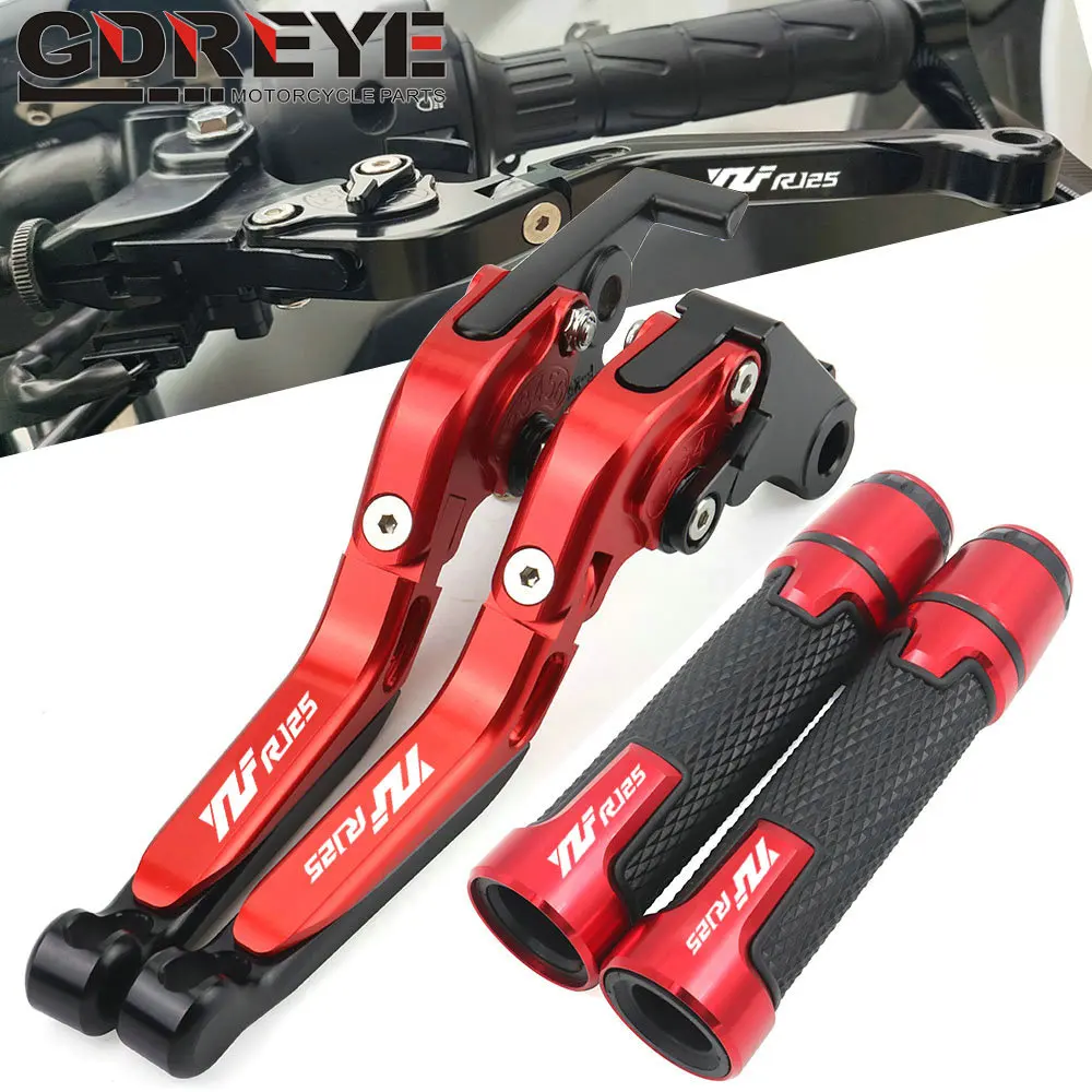 

Motorcycle Brake Clutch Lever+22MM Handle Grips Handleba For Yamaha YZF R125 YZF-R125 all years 2014 2015 2016 2017 2018 2019