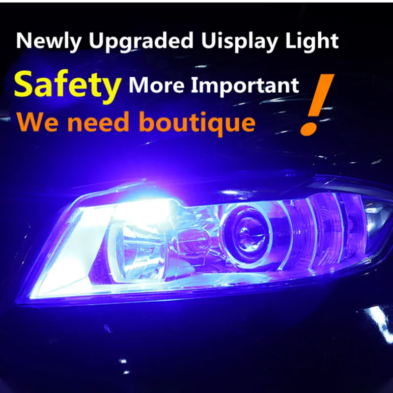 

2 шт., Автомобильные светодиодные лампы W5W T10, 12 В, 6000 К, 7 цветов