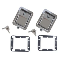 12pcs stainless steel rv car door handle latch trailer tool box paddle locks with 2 keys car accessories