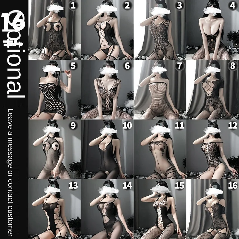 

Сексуальное нижнее белье OJBK, 16 типов, боди, эротический костюм, эротическая одежда, эластичные сетчатые чулки с открытой промежностью, порно...