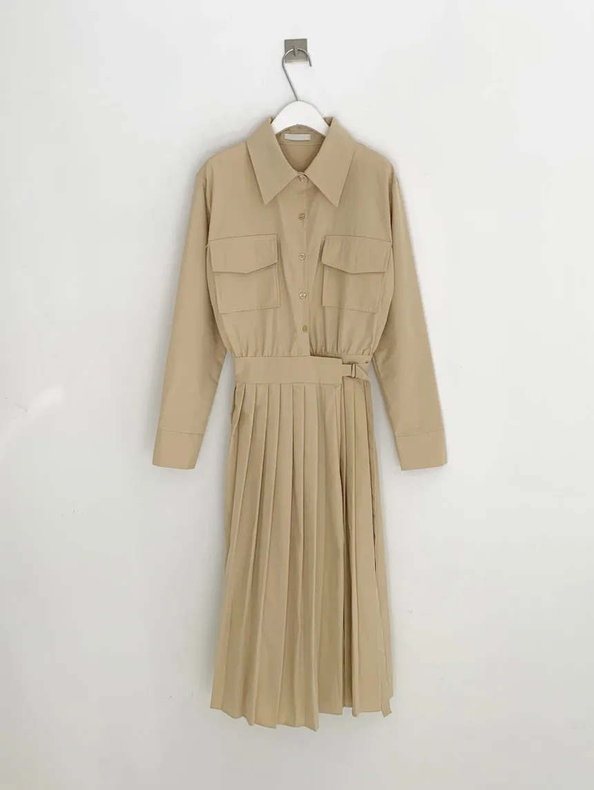 

Lace Up High Waist Long Sleeve Fashion Vestidos Femme Summer New Ladies Dress Solid Lapel Single Breasted Thin Dressed