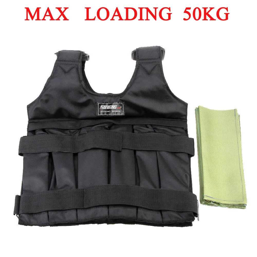 

Max Loading 20kg/50kg Adjustable Weighted Vest Weight Jacket Fitness Boxing Training Waistcoat Invisible Weightloading Sand