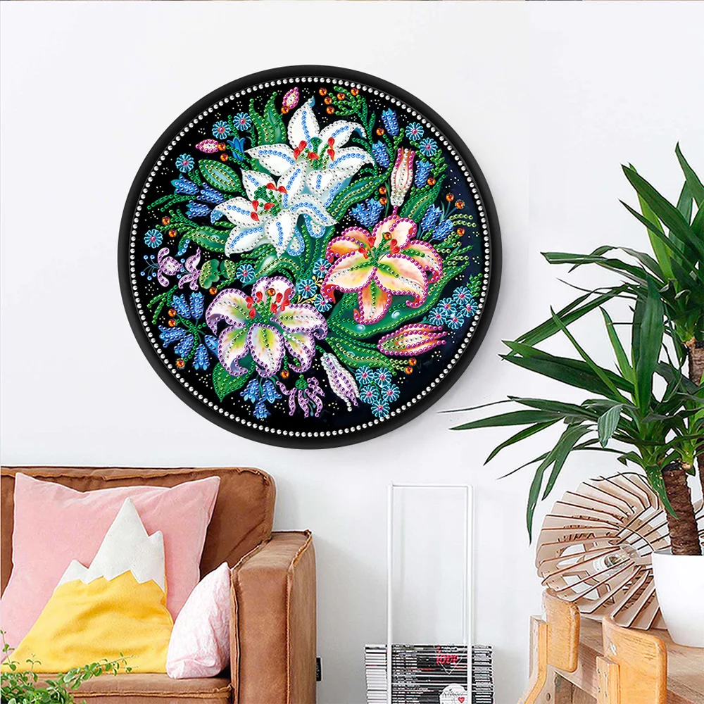 Flower 5D DIY Diamond Painting Tassel Mural Special Shaped Embroidery With Frame Craft Wall Decoration | Дом и сад