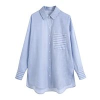 jc%c2%b7kilig 2021 small fresh fashion stripe stitching shirt b1677
