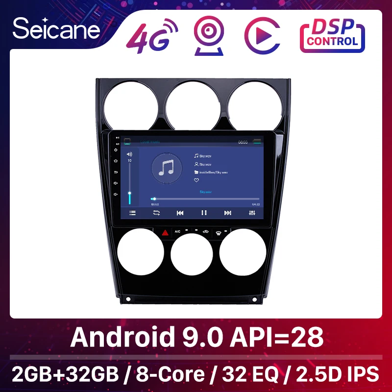 Seicane Android 9. 0 9 &quotGPS Φ для старой Mazda 6 8 1 2004 2013 2015 Автомагнитола с 2014 P DVR управлением