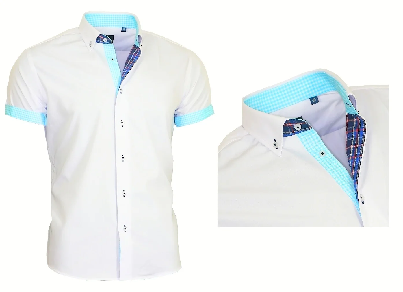 

ZOGAA Men's Solid Color Cotton Shirt Lapel Short Sleeves Buttoned Casual Men's Streetwear Suitable For Everyday Men's Tops S-3XL