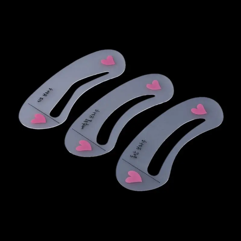 3 шт./компл. пластиковые карты для рисования бровей многоразовые автоматические
