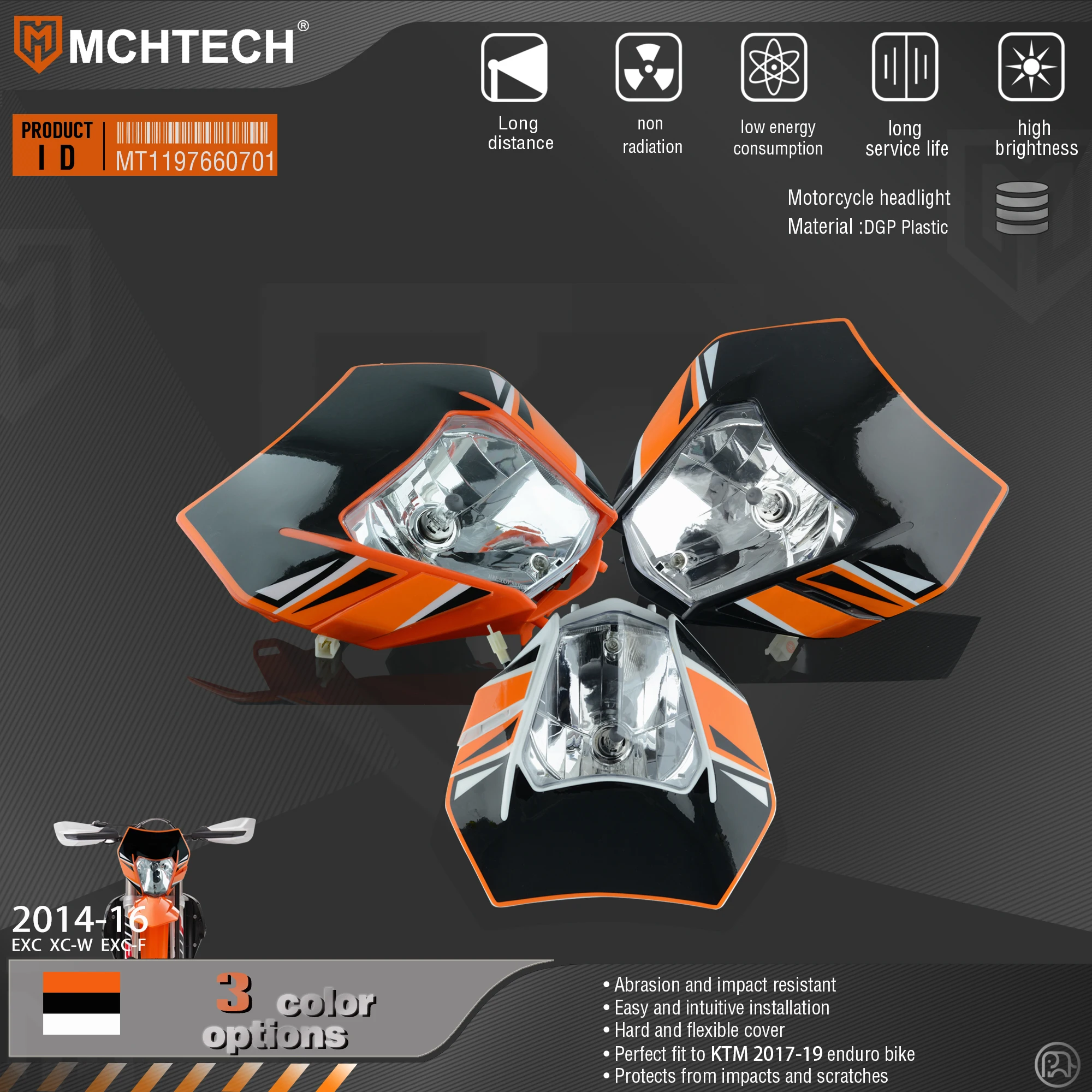Налобный фонарь с наклейкой для KTM SX F EXC XCF SMR 2017 2018 2019 мотоцикл Dirt Bike MX эндуро Supermoto |