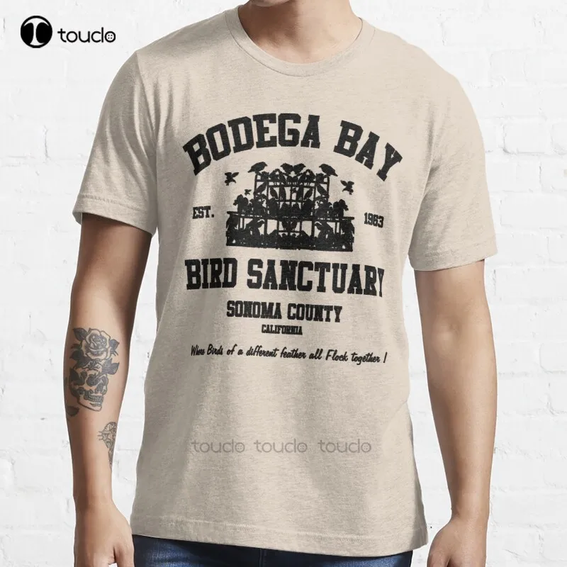 

Новая хлопковая Мужская футболка Bodega Bay с изображением птичьего храма, Хлопковая мужская футболка, индивидуальные футболки aldult для подрост...