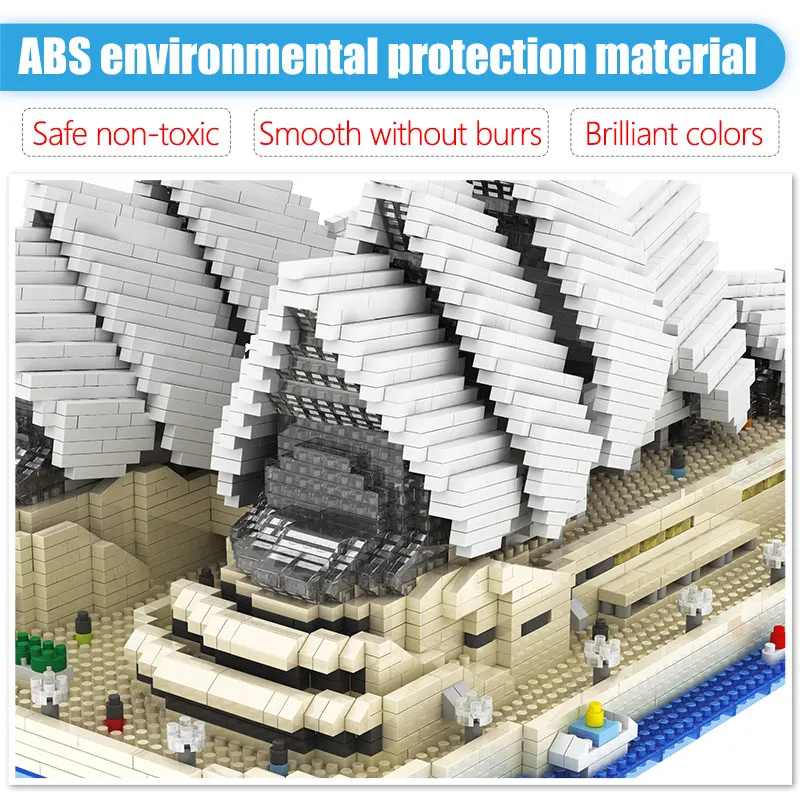 

4131PCS Mini Diamond Bricks Famous City Architecture Sydney Opera House Model Building Blocks Educational Toy For Children Gift