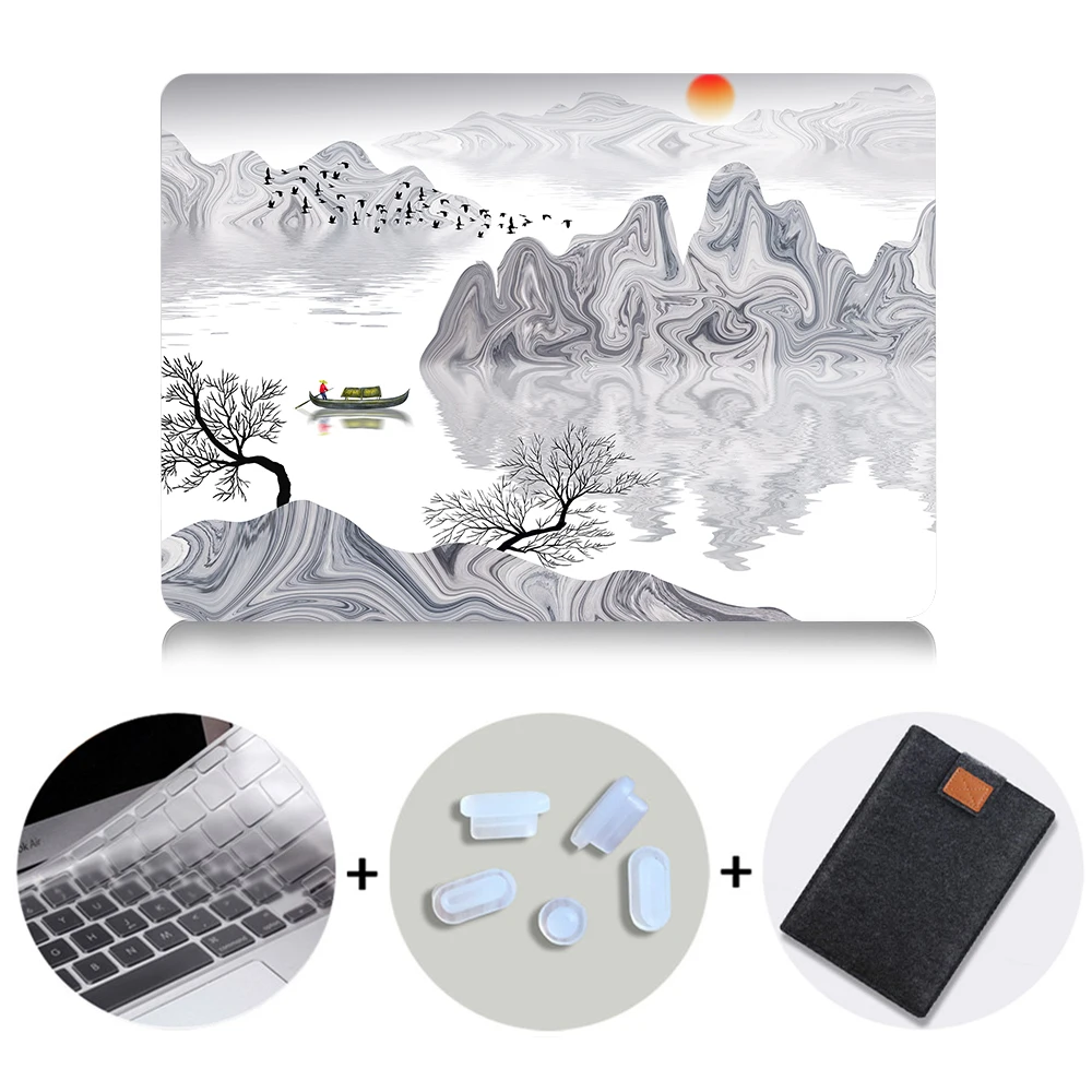 MB11 Жесткий чехол MTT с рисунком чернил для Macbook Air 11 13,3 Pro 13 15 retina, чехол для ноутбука Apple mac, чехол для книги, сумка для ноутбука 12 дюймов - Цвет: MB11