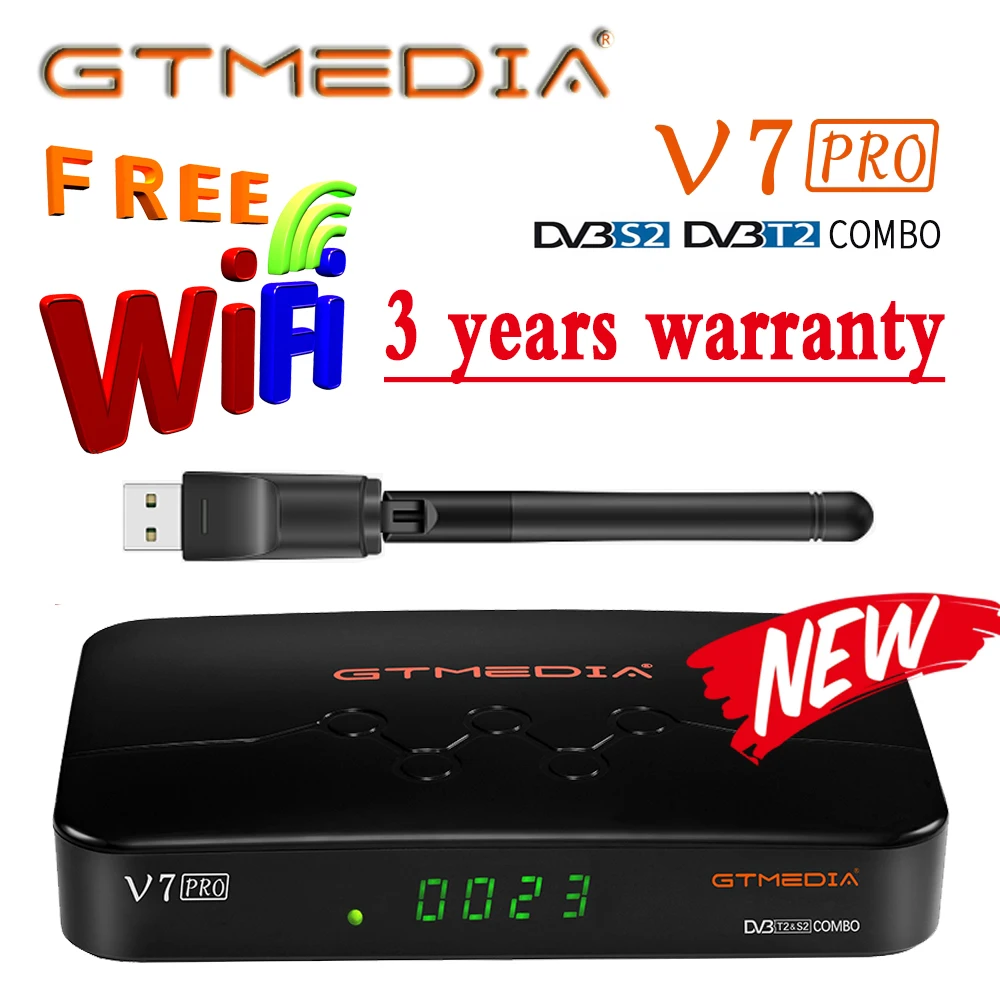 Новинка 2020 декодер GTMEDIA V7 pro DVB S/S2/S2X + T/T2 карта CA спутниковый ТВ ресивер с
