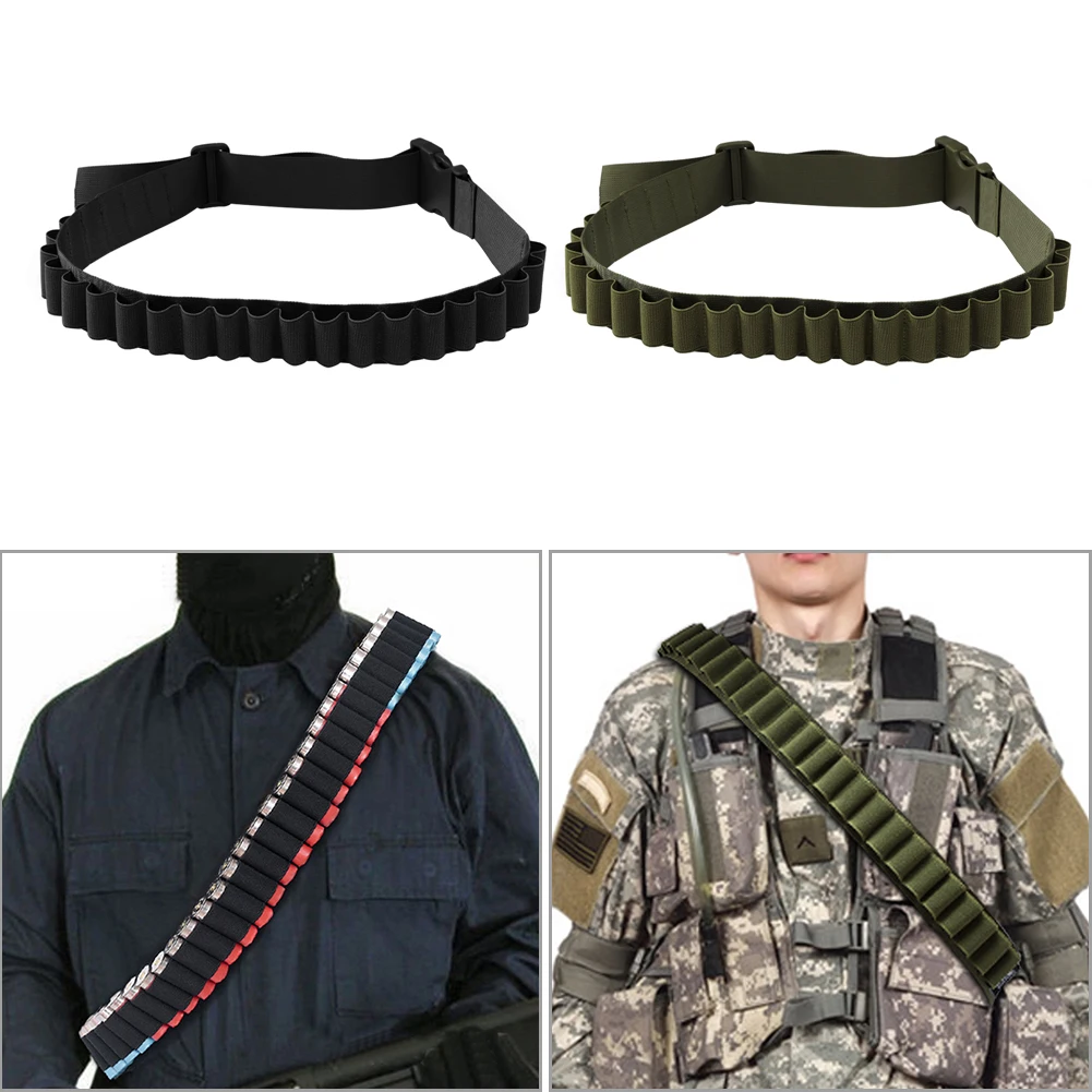 

29 Round Gun Bandoliers Belt Ammo Holder Carrier Gun Cartridge Waist Training Belts for Outdoor Hunting