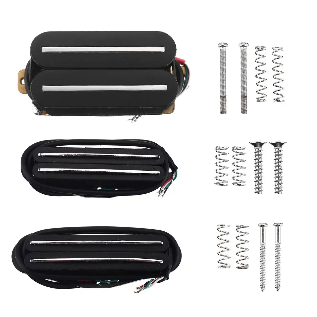 

3 Pcs Electric Guitar Pickup Set Hot Rail Humbucker Pickups Double Coil Pickups Guitar Parts Aceessaries
