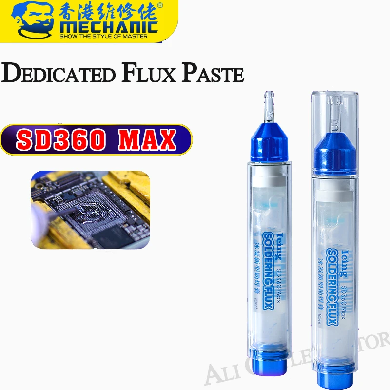 Паста MECHANIC SD360 Fiux + Толкатель P08 для усиления прозрачная неочищенная паяльная