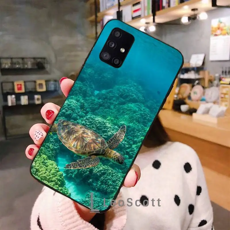 

Sea turtle Phone Case For Samsung A32 A51 A52 A71 A50 A12 A21S S10 S20 S21 Plus Fe Ultra