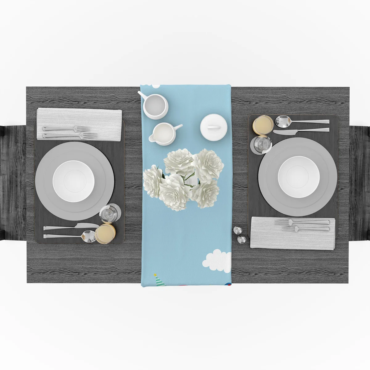 Симпатичная настольная дорожка с динозавром праздничная Винтажная для