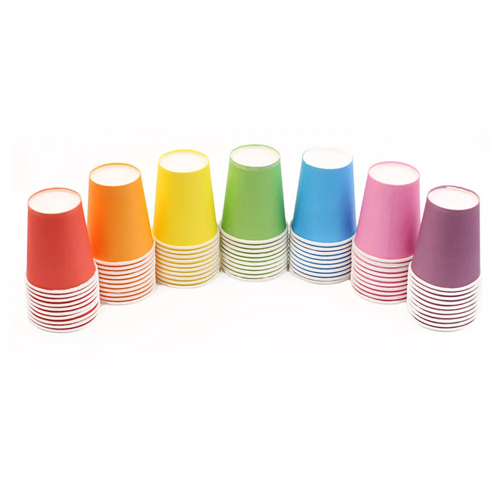Разноцветные бумажные стаканчики 10 шт./Партия DIY одноразовые для свадебной