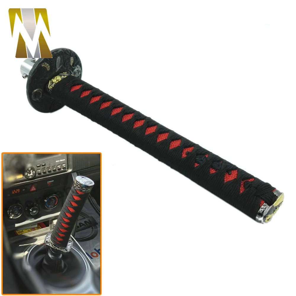 Черно красная 265 мм JDM самурайский меч ручка переключения передач Катана