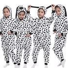 Пижама кигуруми с животными для маленьких мальчиков, детский комбинезон, комбинезон для малышей, мягкая фланелевая зимняя одежда для сна, пижама для девочек 4, 5, 7, 9 лет