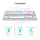 Механическая клавиатура Royal Kludge RK100, 84 клавиши, тройной режим, беспроводная, bluetooth 2,4 + ГГц + Type-C, проводной переключатель RK с горячей заменой