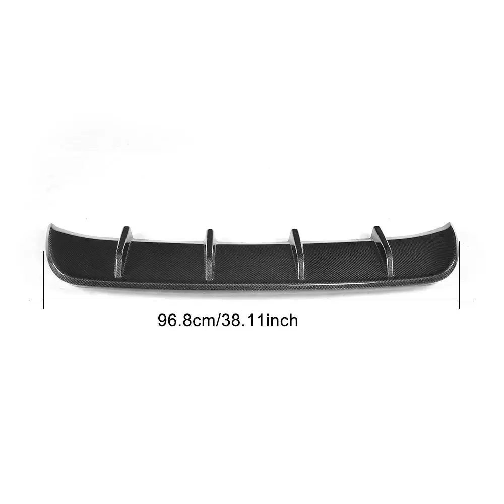 

Rear Bumper Diffuser Lip Spoiler Bumper for Maserati Levante Base S Sport Utility 4 Door 2016 - 2019 Carbon Fiber / FRP Black