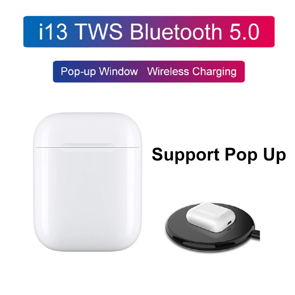 I13 tws Bluetooth наушники всплывающие беспроводные QI Беспроводная зарядка функция