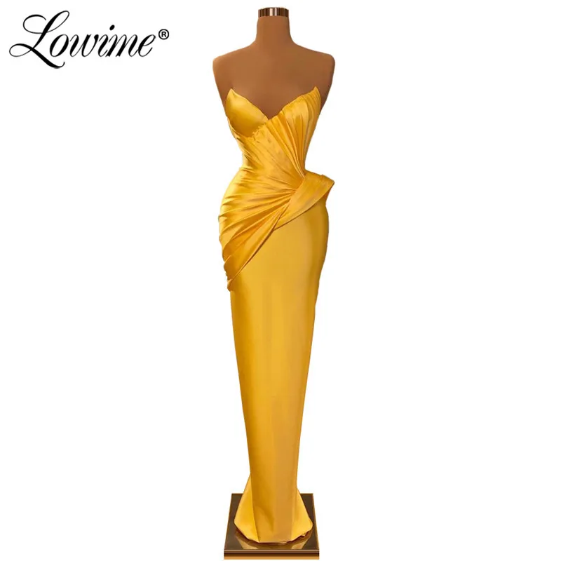 Новинка 2020 Золотое вечернее платье на заказ официальное из Саудовской Аравии