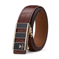 williampolo new automatic buckle crocodile belt mens leather youth casual business mens belt trendy trousers