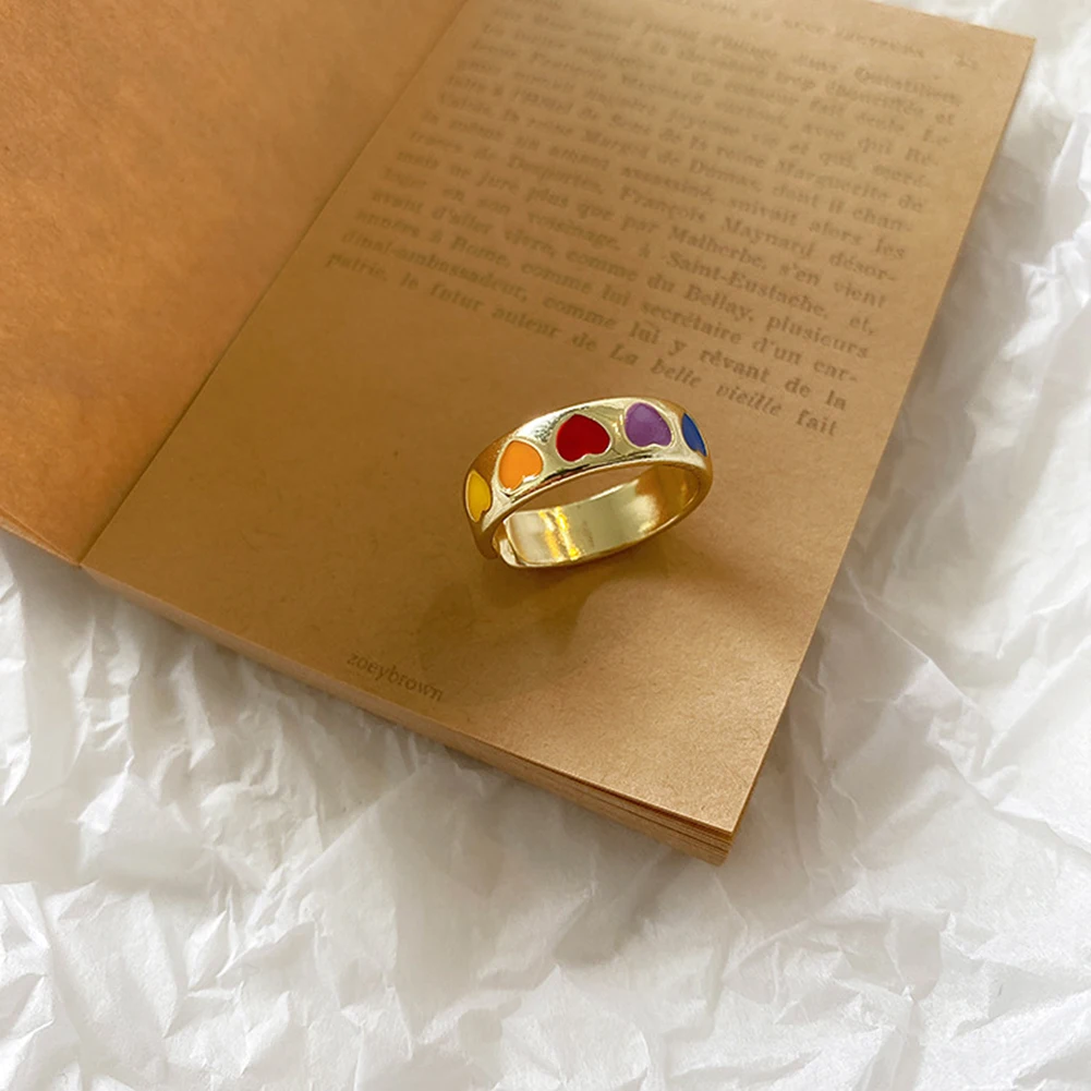 Korean Fashion Crying Heart Ring For Women Girls Trendy Vintage Open Adjustable Special Resizable Jewelry | Украшения и