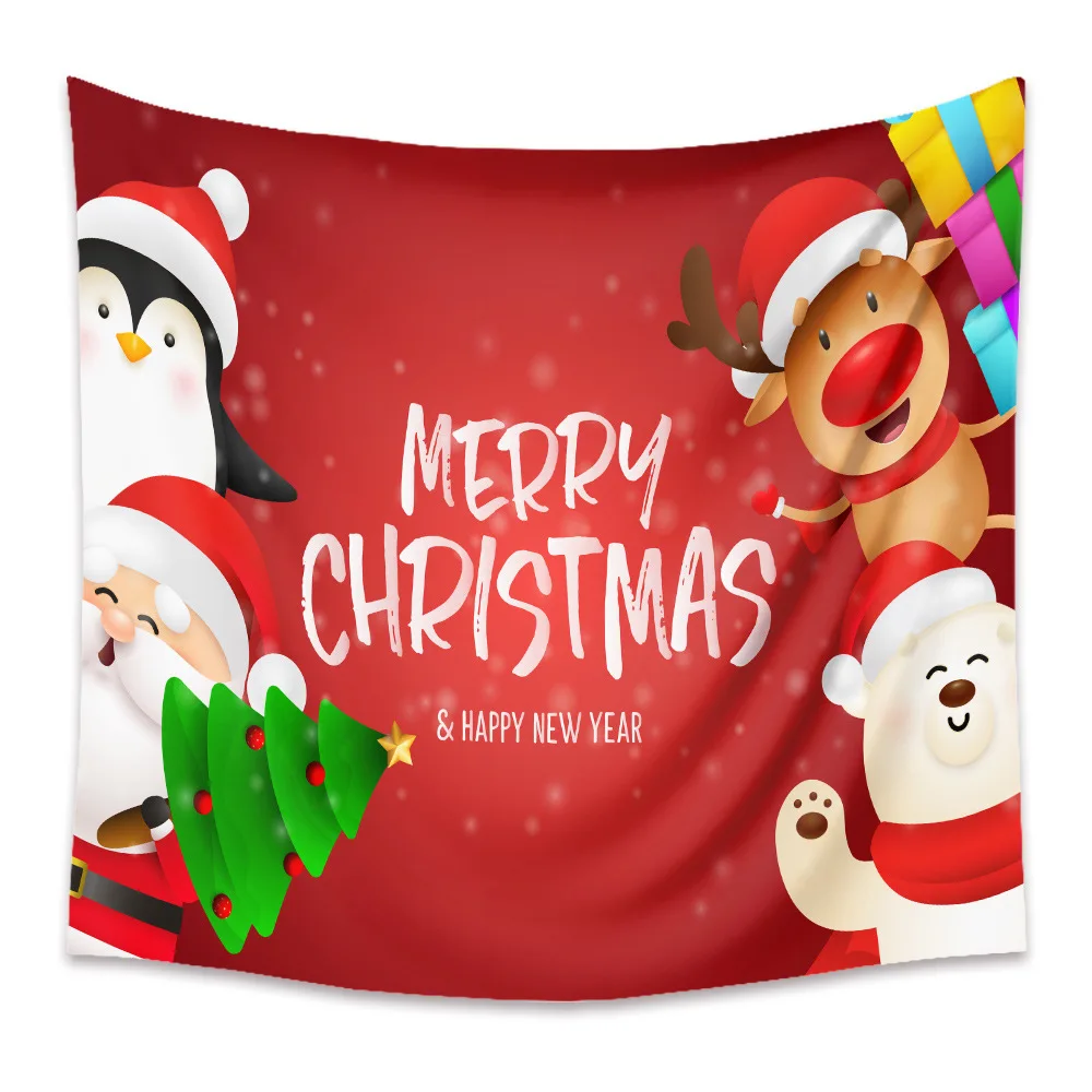 

Christmas Tapestry Poster Blanket Tapestries Home Classroom Party Flag Wall Hanging Art Decorative Home Decor XF1047-29