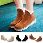 ботинки женские ботинки на платформе зимние ботинки женские готика Женские нескользящие зимние ботинки однотонные теплые меховые короткие ботинки на танкетке, зимняя обувь, женские ботильоны для увеличения роста