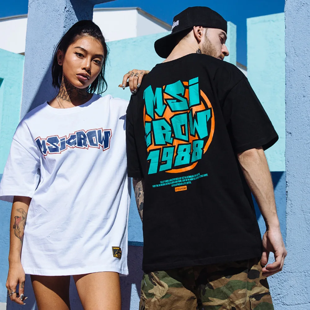 

Short Sleeve T Shirts Hip Pop Streetwear 2021 New Fashion Letter Print Oversized T-Shirt Harajuku Style Summer Tops