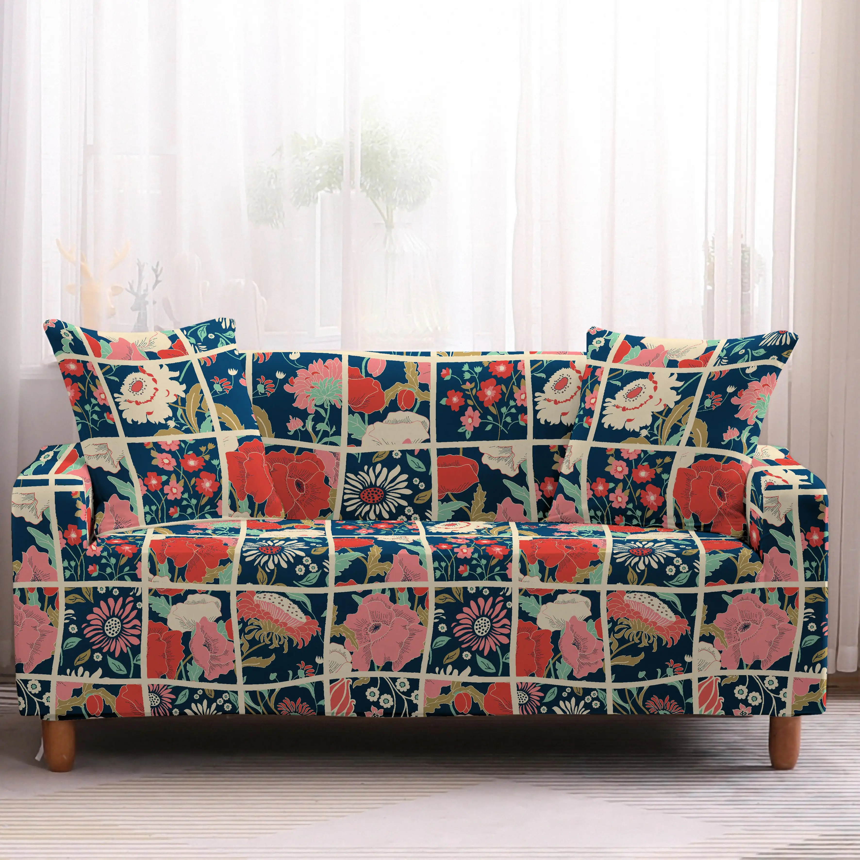 DIDI Bohemia Elastic Sofa Cover Wrap All-Inclusive Slip-Resistant Covers Seat Couch Towel Single/Two/Three/Four | Дом и сад