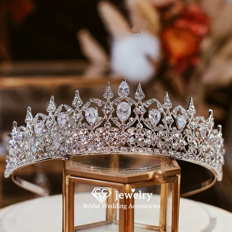 

CC Crowns for Women Wedding Crown Bridal Headband Engagement Hair Ornaments Queen Tiaras and Crowns High Quality Headpiece FO23