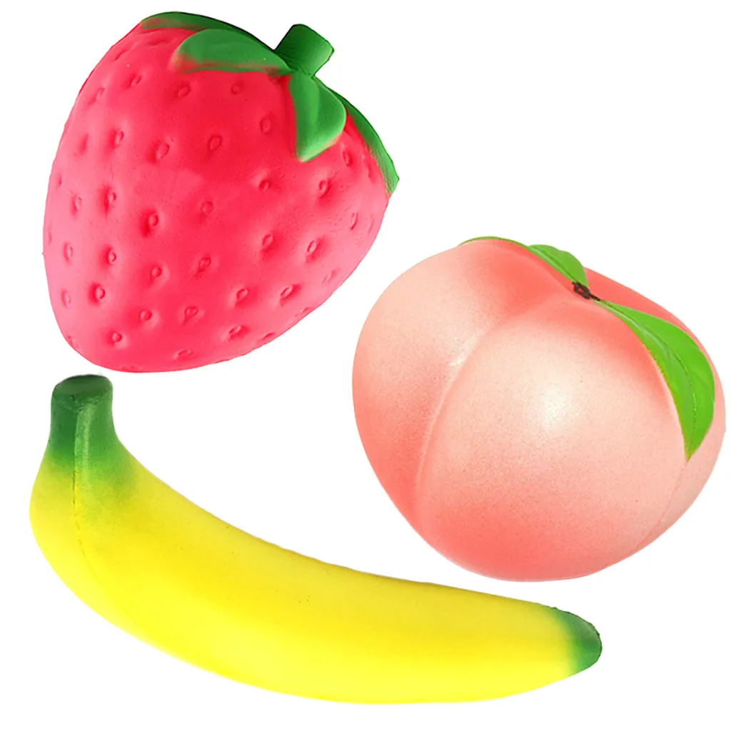 

Игрушка в виде фруктов посылка с медленным восстановлением формы Моделирование фрукты негабаритных клубника банан надувные игрушки разви...
