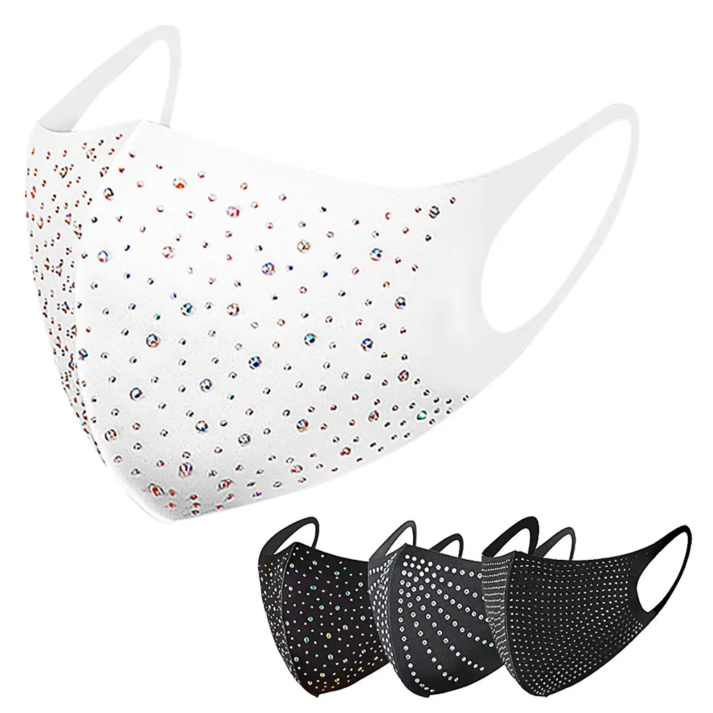 4 шт. Пылезащитная маска для лица с блестками и бриллиантами | Тематическая одежда